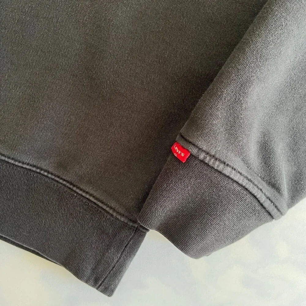 Levi's Black Crewneck Logo Fleece Sweater Men's XS